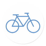 blue bike icon bicycle cylce sticker
