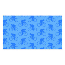 Blue Bike Pattern. Business Card Template