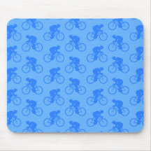 Blue Bike Pattern. Mouse Pad