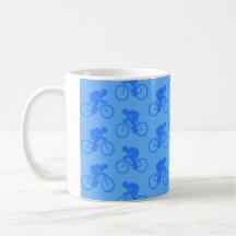 Blue Bike Pattern. Mug