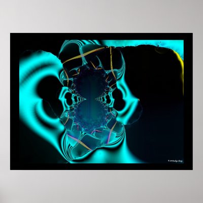 Blue Bikini Babe Poster by lioneyes