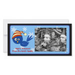 Blue bird christmas photo card photo cards