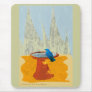Blue bird fountain collage Mousepad