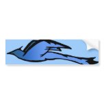Blue Bird in Flight Bumper Sticker bumper stickers