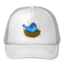 Blue Bird Nesting - Hat