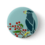 Blue Bird with Berries buttons