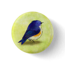 Blue Birdie Button