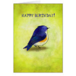 Blue Birdie Greeting Card(customisable)