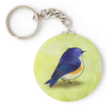 Blue Birdie Keychain
