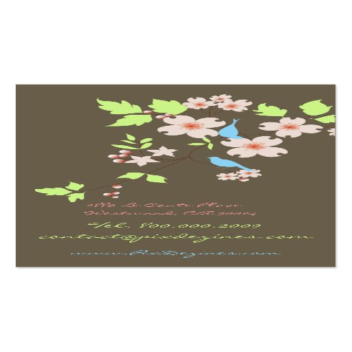 Blue birds business card customisable background