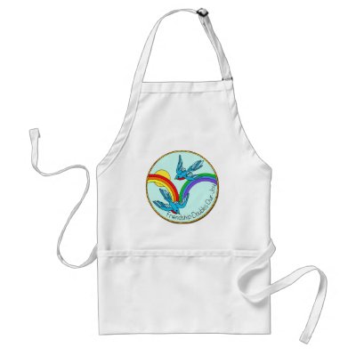 Blue Birds Friendship Rainbow Apron by GoodOldDays