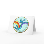 Blue Birds Friendship Rainbow Greeting Card