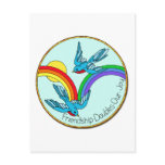 Blue Birds Friendship Rainbow Postcards