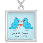 Blue Birds In Love Pendants