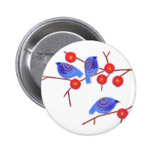 Blue Birds Pins