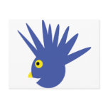 blue birdy icon postcard