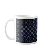 Blue black and white mug