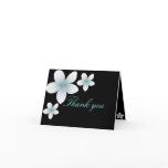 Blue & Black Frangipani Thank You Card