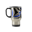 Blue Black Grey Abstract mugs