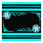 Blue- Black Invitation