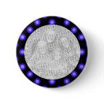 blue black Kaleidoscope pattern photo fame buttons