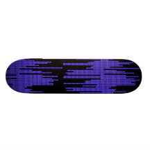 BLUE BLACK MUSIC BEATS VOLUME RECORDING DIGITAL CUSTOM SKATEBOARD