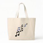 blue black music notes bags