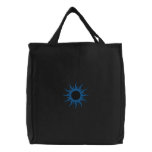 Blue & Black Sun Fantasy Design embroidered bags