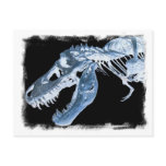 Blue & Black T-Rex X-Ray Bones Photo postcards