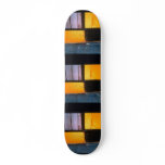 Blue , black, yellow skate board decks