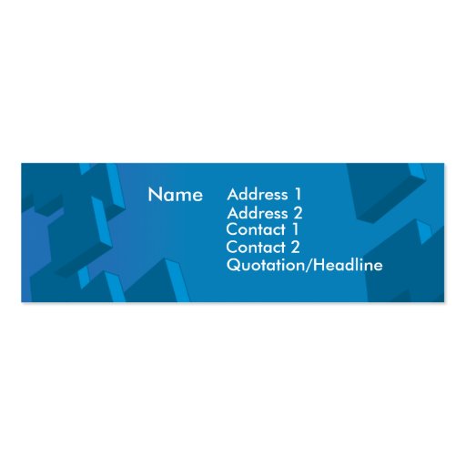 Blue Blocks World Business Card Template