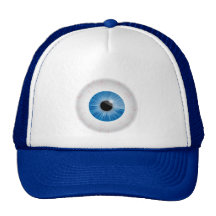 Blue Bloodshot Eyeball Hat