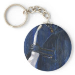 Blue Blues Guitar player painting acrylic keychains