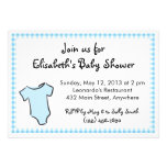 Blue Bodysuit Shower Invitation