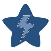 Blue Bolt Star Stickers
