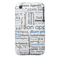 Blue Bon appetit in many languages Iphone 3 Case-mate Case