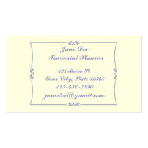 Blue Border Fancy Business Cards