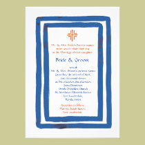 Blue Border invitations
