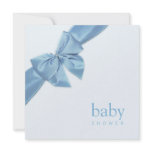 Blue Bow Baby Shower invitation