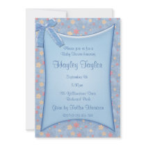 Blue bow Baby  Shower Invitation 2
