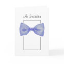 Blue Bow Tie Invitation Card