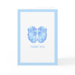 Blue Boy Booties Baby Shower Thank You Card