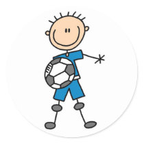 Blue Boys Soccer Sticker
