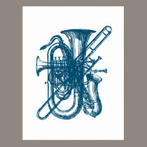 Blue Brass & Sax postcards