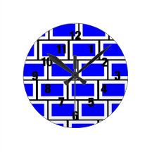 Blue Brick Clock