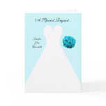 Blue Bridesmaid Invitation Card -- Bridal Gown