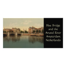 Blue Bridge and the Amstel River, Amsterdam Picture Card