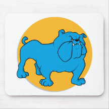 Blue British Bulldog Mouse Pads