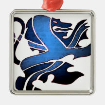 Blue British Lion Ornaments