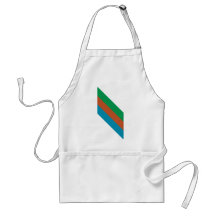 Blue Brown Green Stripes Aprons